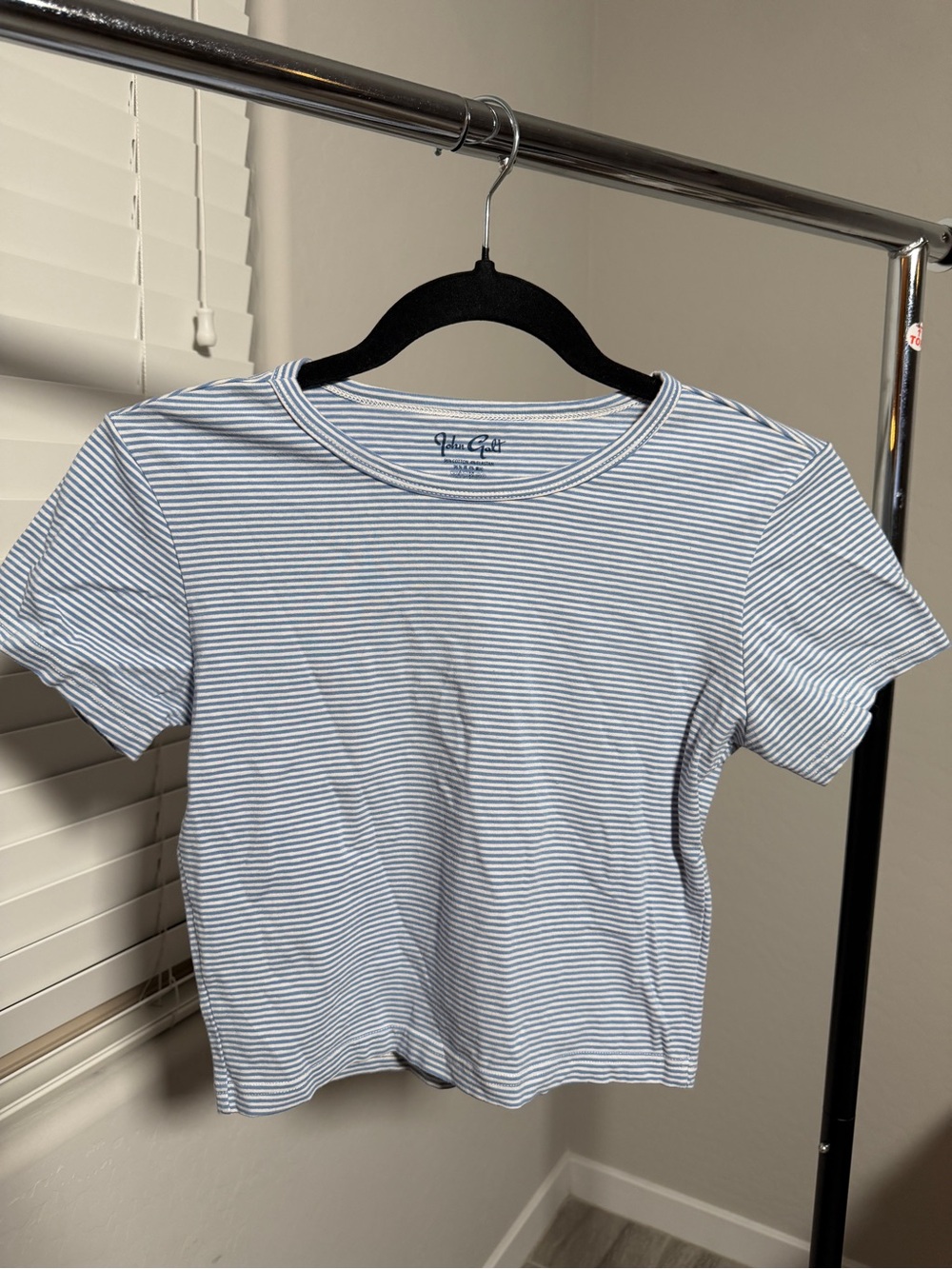 Brandy Melville Blue & White Striped Short-Sleeve Tee
